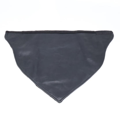 Logo-Patch Leather Neck Warmer Scarf for Men