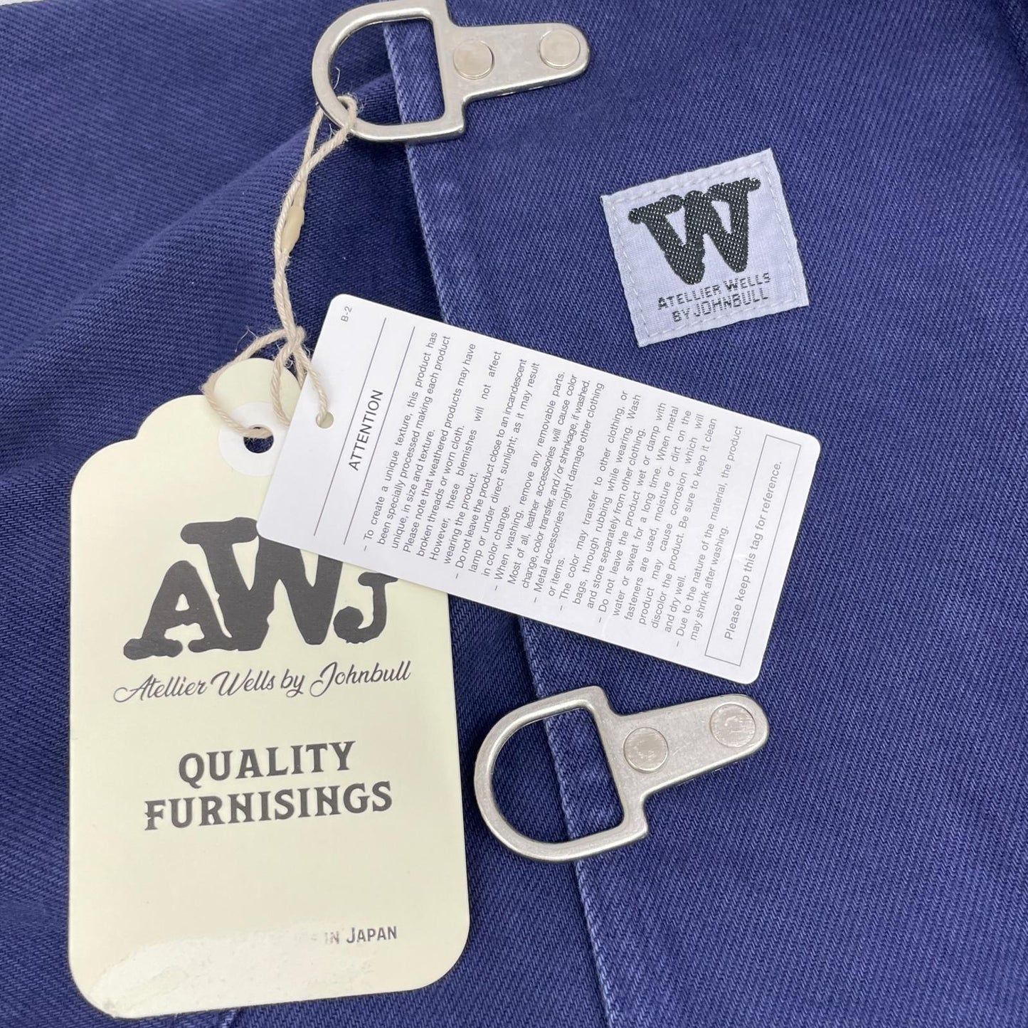 ATELLIER WELLS BY JOHNBULL WY241L04 Purple Katsuragi Overdyed Fireman Jacket