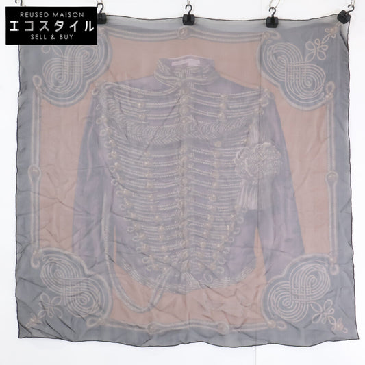HERMES エルメス BRANDEBOURGS シアー カレ90 シルク スカーフ