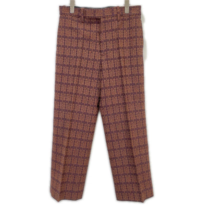 GUCCI グッチ 447256 レッド×パープル 総柄ジャガードパンツ ボトムス
