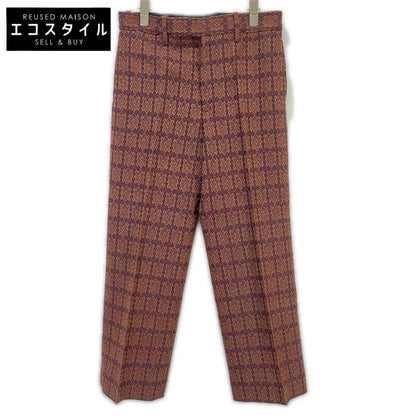 GUCCI グッチ 447256 レッド×パープル 総柄ジャガードパンツ ボトムス