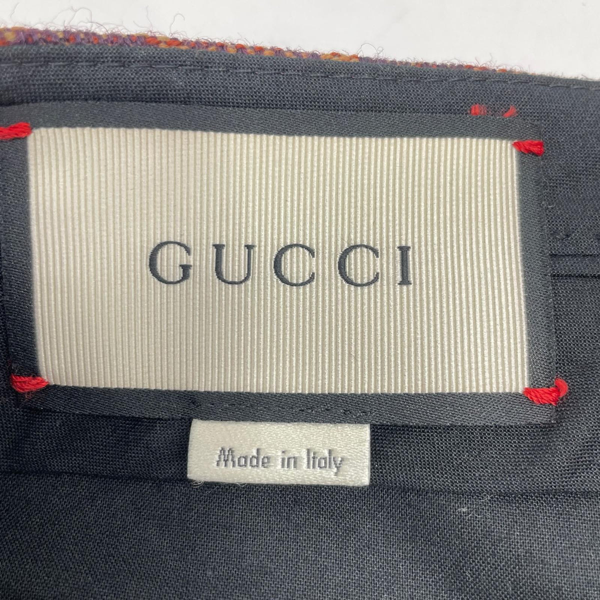 GUCCI グッチ 447256 レッド×パープル 総柄ジャガードパンツ ボトムス
