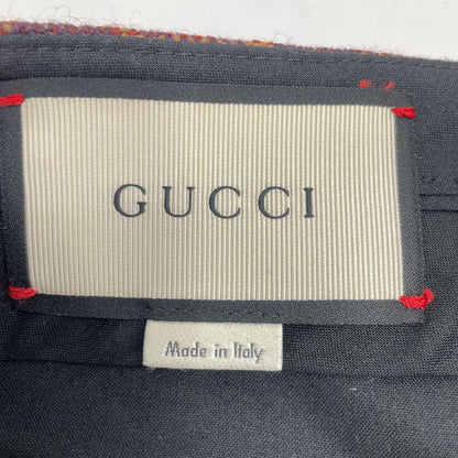 GUCCI グッチ 447256 レッド×パープル 総柄ジャガードパンツ ボトムス