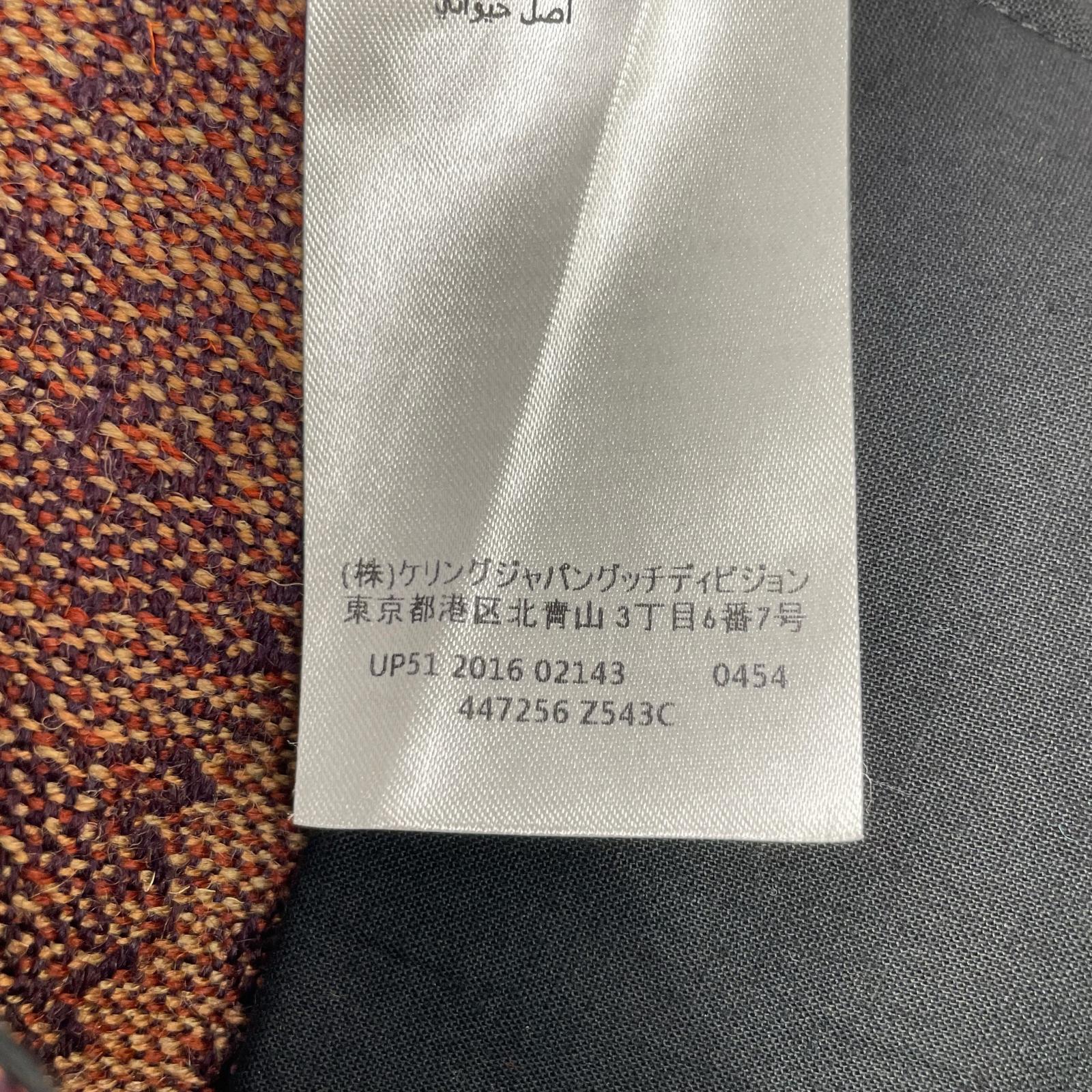 GUCCI グッチ 447256 レッド×パープル 総柄ジャガードパンツ ボトムス