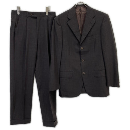 Belvest 贝尔维斯特 【Barneys New York特别定制】深棕色羊毛条纹SUPER 140S三扣西服套装 西服套装