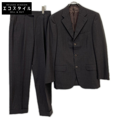 Belvest 贝尔维斯特 【Barneys New York特别定制】深棕色羊毛条纹SUPER 140S三扣西服套装 西服套装