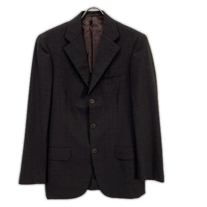 Belvest 贝尔维斯特 【Barneys New York特别定制】深棕色羊毛条纹SUPER 140S三扣西服套装 西服套装