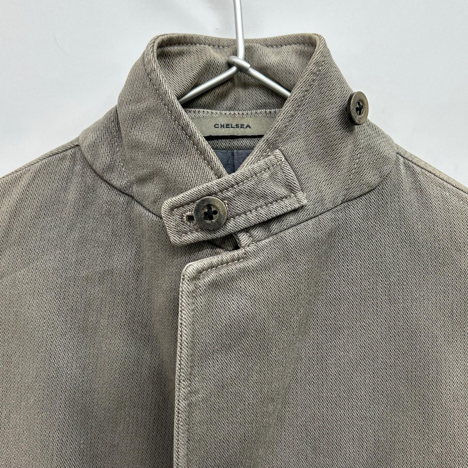 GRAY ITALIAN COTTON CHELSEA 2B SAFARI JACKET 44 MEN