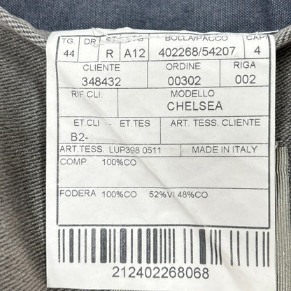 GRAY ITALIAN COTTON CHELSEA 2B SAFARI JACKET 44 MEN