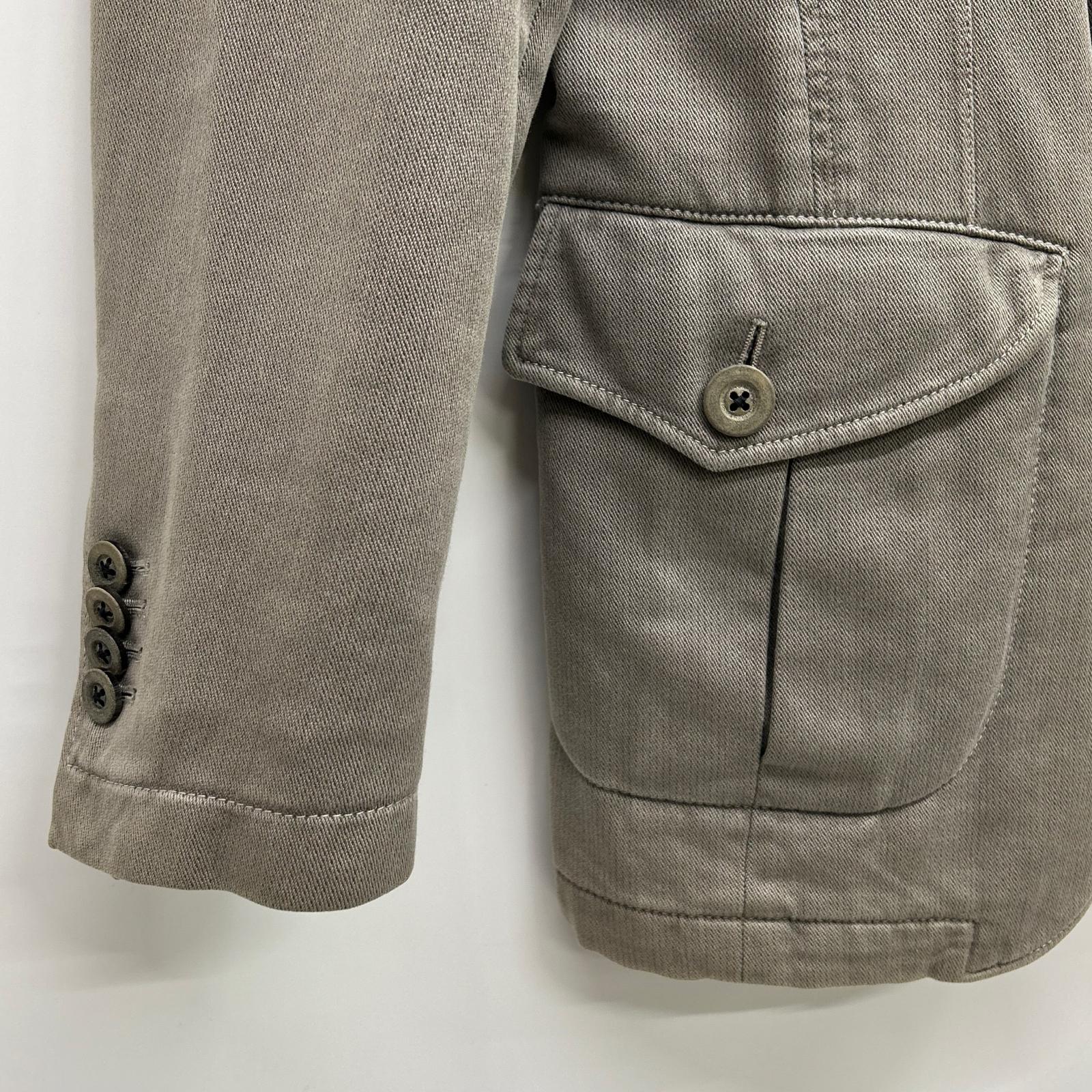 GRAY ITALIAN COTTON CHELSEA 2B SAFARI JACKET 44 MEN