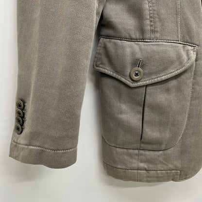 GRAY ITALIAN COTTON CHELSEA 2B SAFARI JACKET 44 MEN