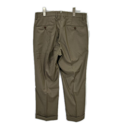 Olive Green Wool SUPER 150'S Standard Fit Slacks Bottoms 32 Men's