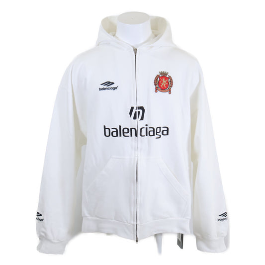BALENCIAGA バレンシアガ 【新品同様/国内正規/23年製】744457 Soccer Paris Zip-Hoodie ジップアップ パーカー トップス
