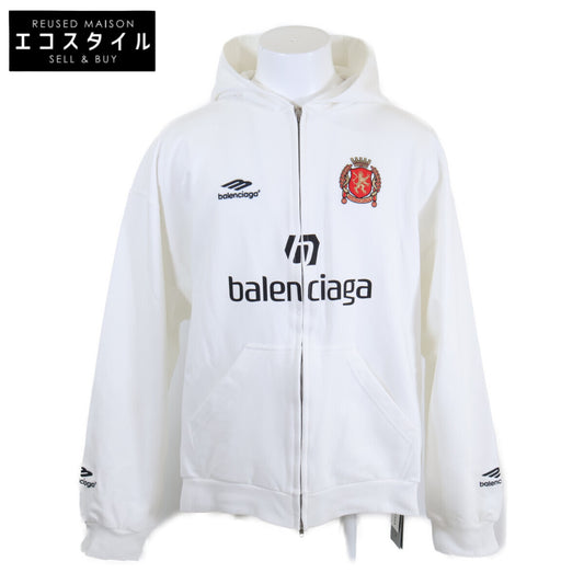 BALENCIAGA バレンシアガ 【新品同様/国内正規/23年製】744457 Soccer Paris Zip-Hoodie ジップアップ パーカー トップス