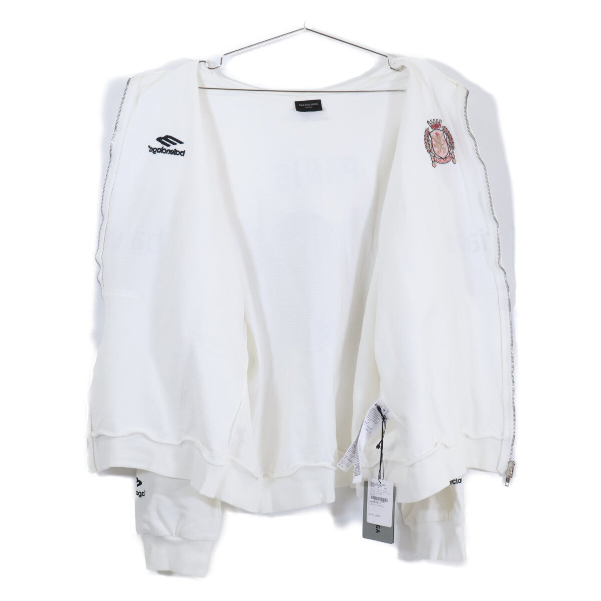 BALENCIAGA バレンシアガ 【新品同様/国内正規/23年製】744457 Soccer Paris Zip-Hoodie ジップアップ パーカー トップス