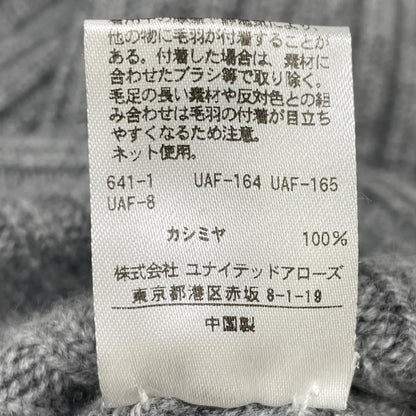 6513-106-0718 灰色 羊绒 长袖 高领罗纹针织套头衫 上衣 1 女式
