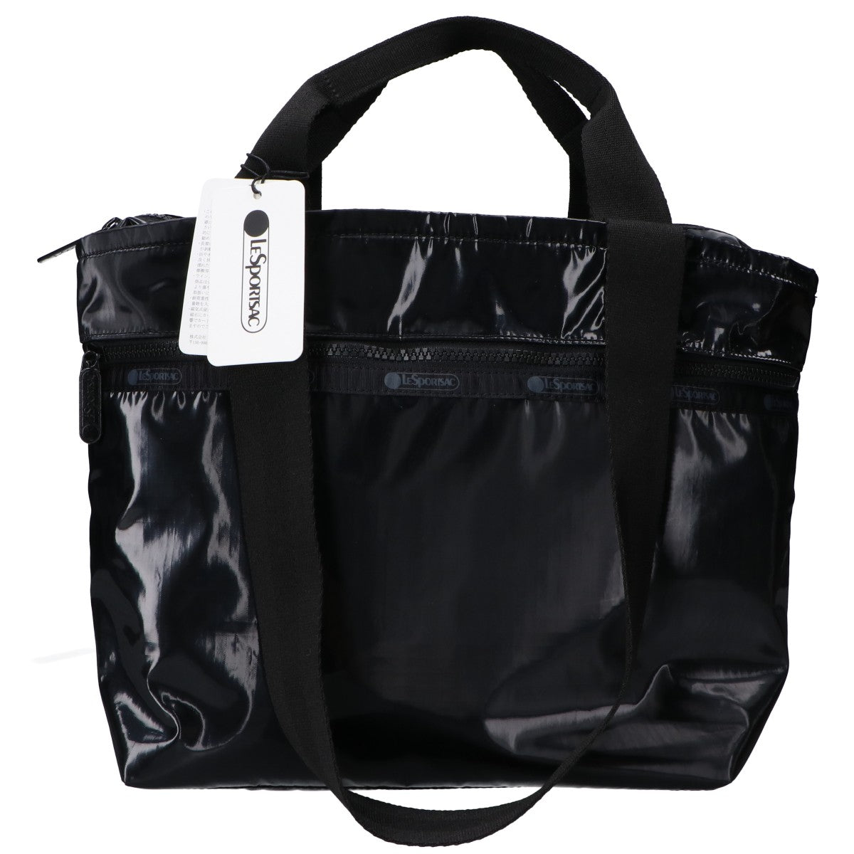 LESPORTSAC レスポートサック 1542 ブラックシャイン TWO HANDLE ZIP TOTE トートバッグ トートバッグ