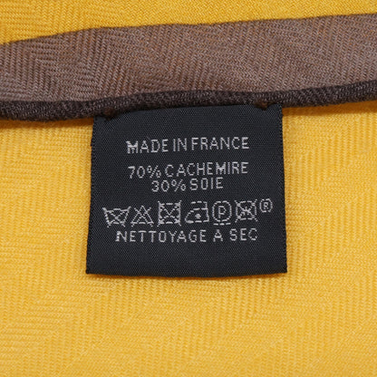 HERMES エルメス ロゴ入り カシミヤｘシルク ロザンジュ スカーフ