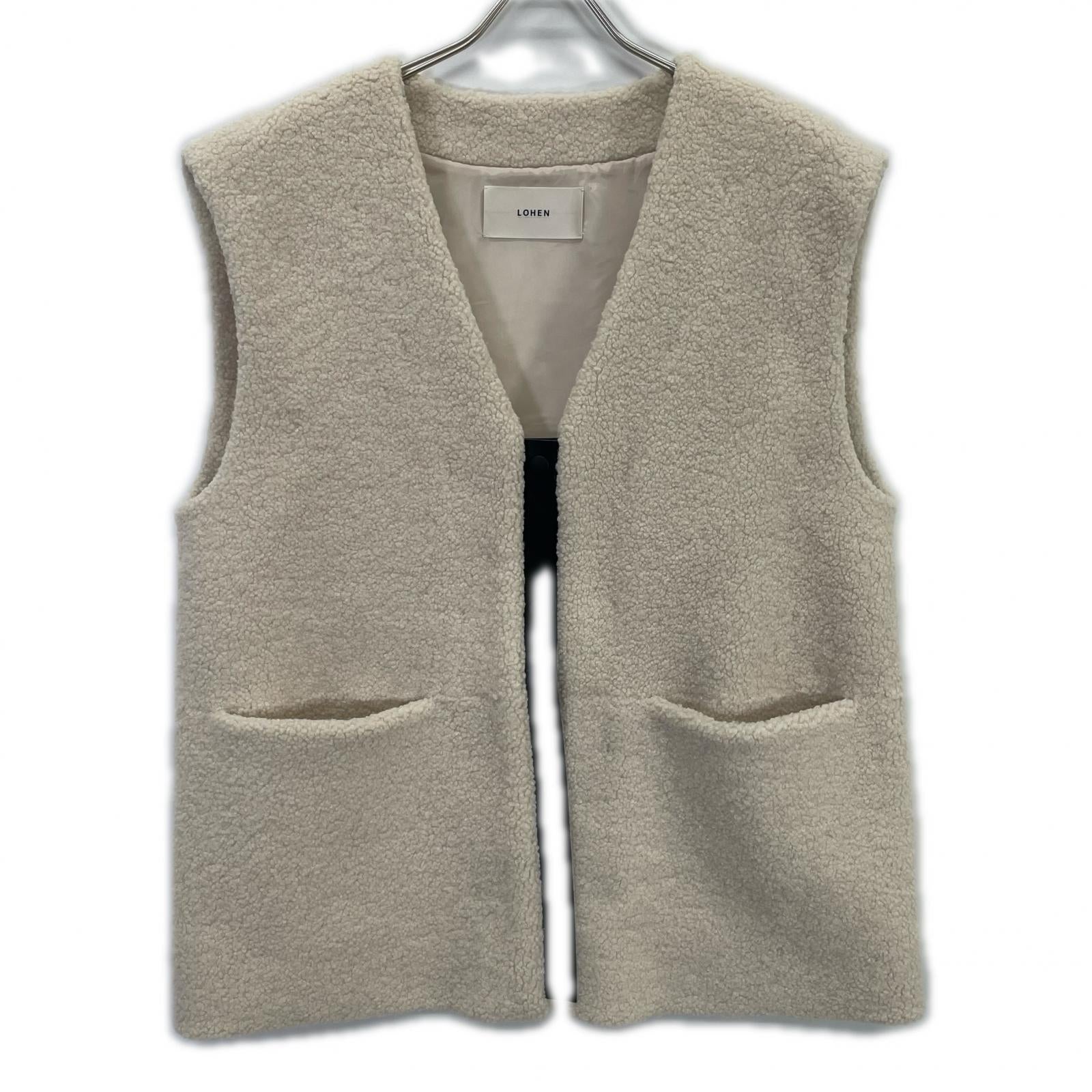LH24A-JK054 24AW ｱｲﾎﾞﾘｰ ECO MOUTON GILET ﾎﾞｱｼﾞﾚﾍﾞｽﾄ ベスト F レディース