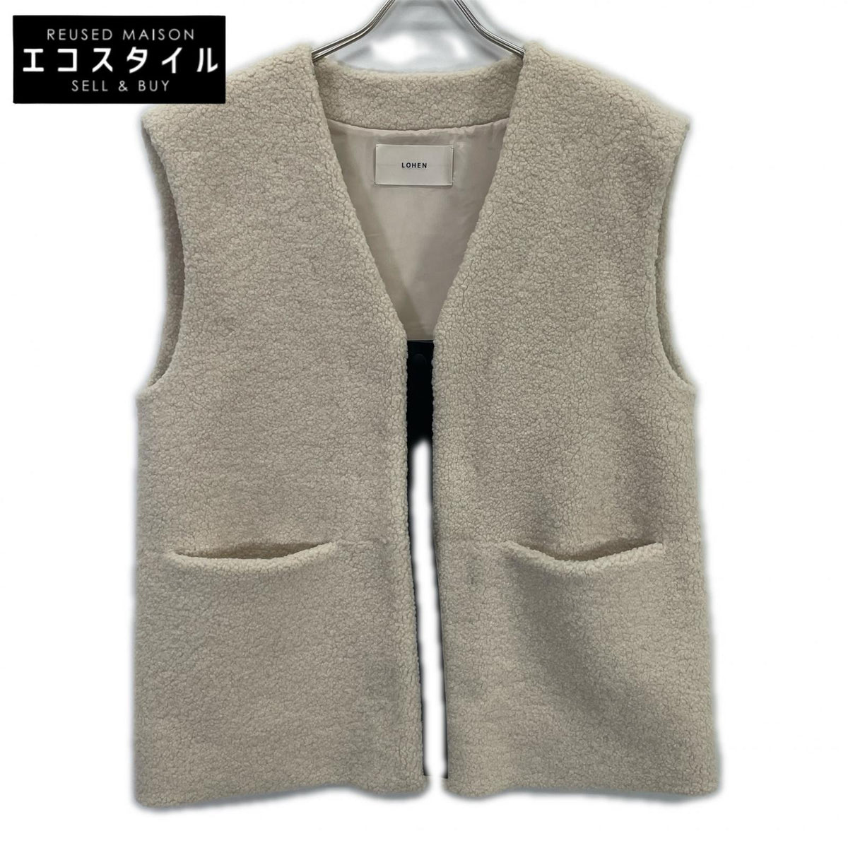 LOHEN ローヘン LH24A-JK054 24AW アイボリー ECO MOUTON GILET ボアジレベスト ベスト