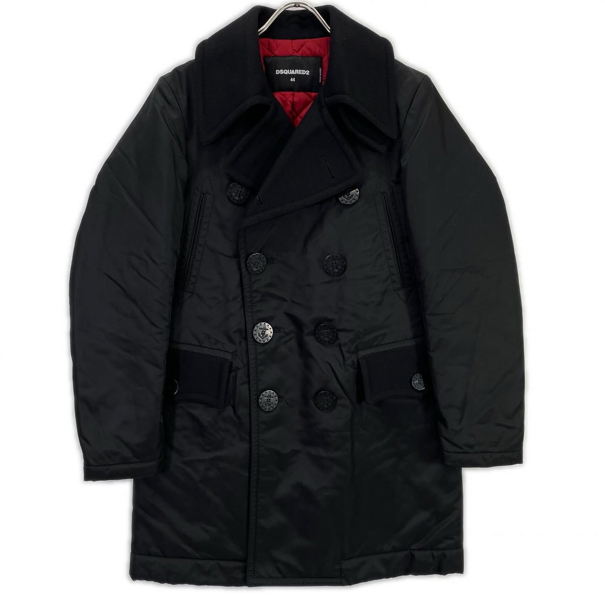 DSQUARED2 71AA028135411 black nylon trench coat coat