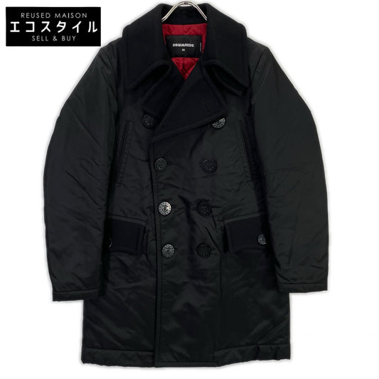 DSQUARED2 71AA028135411 black nylon trench coat coat