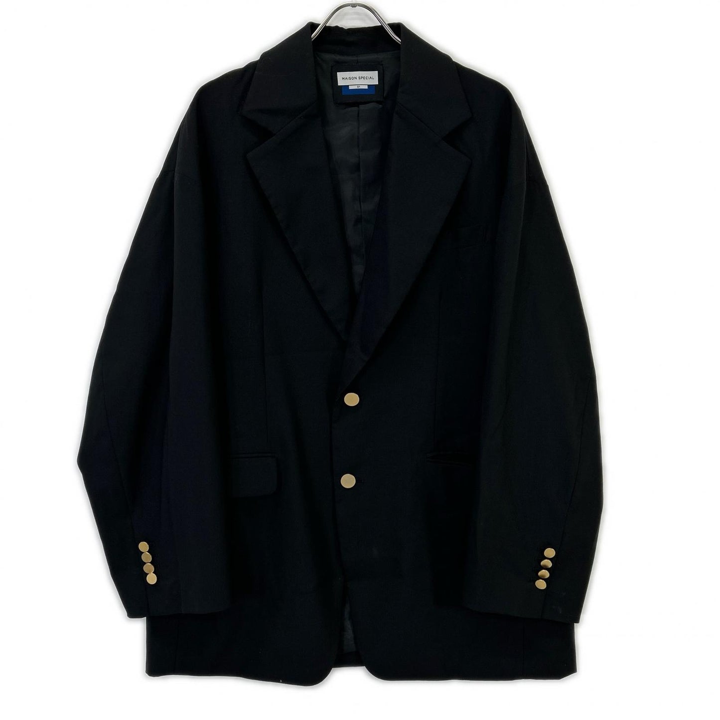 MAISON SPECIAL MEZON SUPECIAL 11222111207 黑色 CORDURA WOOL 金扣 西装夹克 夹克