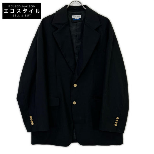 MAISON SPECIAL メゾンスペシャル 11222111207 ブラック CORDURA WOOL 金釦 テーラードジャケット ジャケット