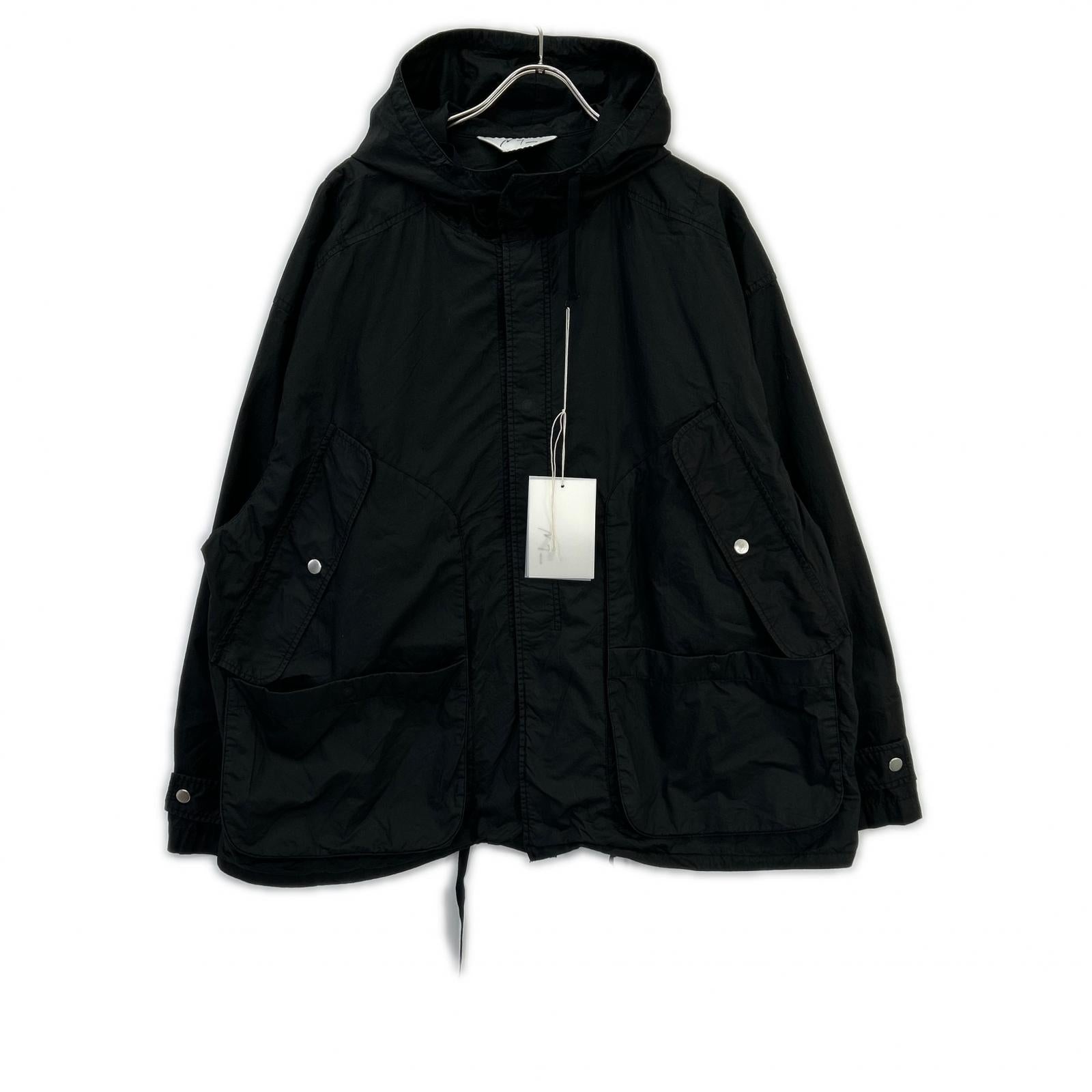ANCELLM アンセルム 26SS ANC-SH91 黑色 HOODED FIELD SHIRT JACKET 连帽野战衬衫夹克