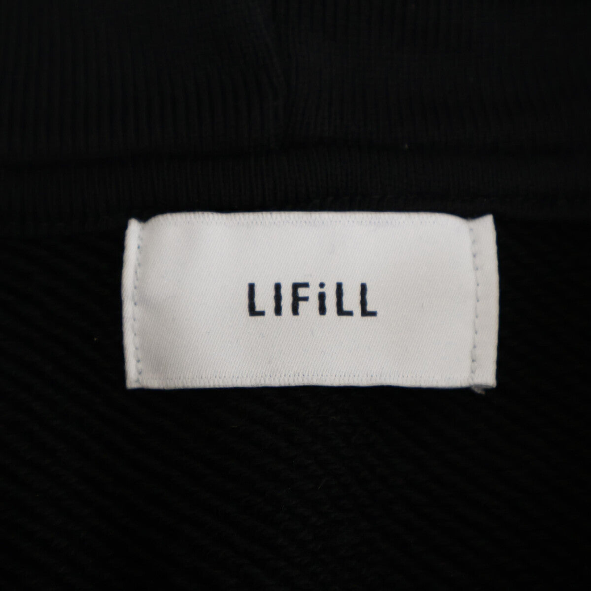 LIFiLL リフィル LF050-02 ブラック COTTONY SWEAT HALF ZIP HOODIE スウェットハーフジップフーディ トップス