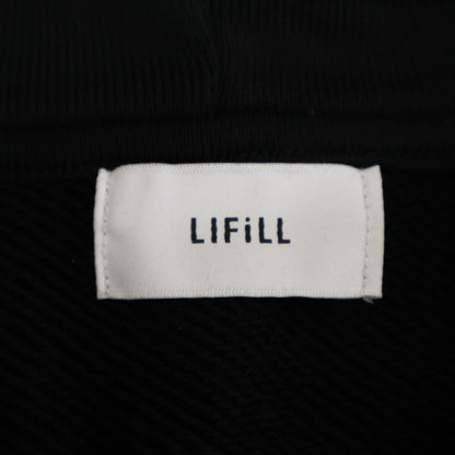 LIFiLL リフィル LF050-02 ブラック COTTONY SWEAT HALF ZIP HOODIE スウェットハーフジップフーディ トップス