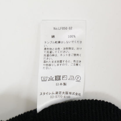 LIFiLL リフィル LF050-02 ブラック COTTONY SWEAT HALF ZIP HOODIE スウェットハーフジップフーディ トップス