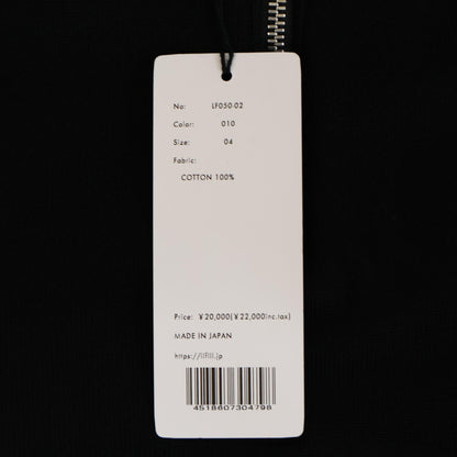 LIFiLL リフィル LF050-02 ブラック COTTONY SWEAT HALF ZIP HOODIE スウェットハーフジップフーディ トップス
