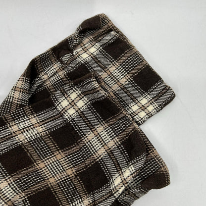 45R 45rpm 71130204 Brown Indian Madras Fringed Cache-Coeur Top