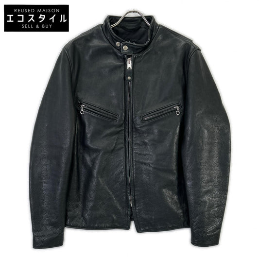 25AW 7578 ﾌﾞﾗｯｸ ﾆｭｰﾈｲｷｯﾄﾞｶｰﾌﾚｻﾞｰ ｼﾝｸﾞﾙﾗｲﾀﾞｰｽｼﾞｬｹｯﾄ ジャケット 40 メンズ