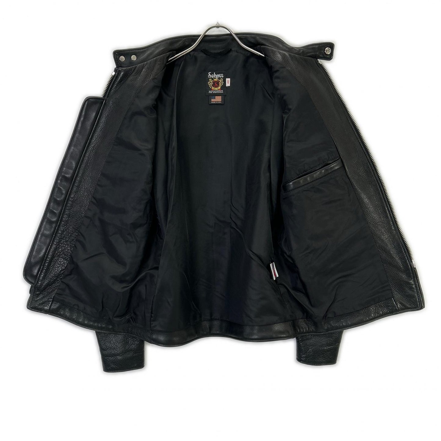 SCHOTT 肖特 25AW 7578 黑色 新裸牛皮 单排机车夹克 夹克