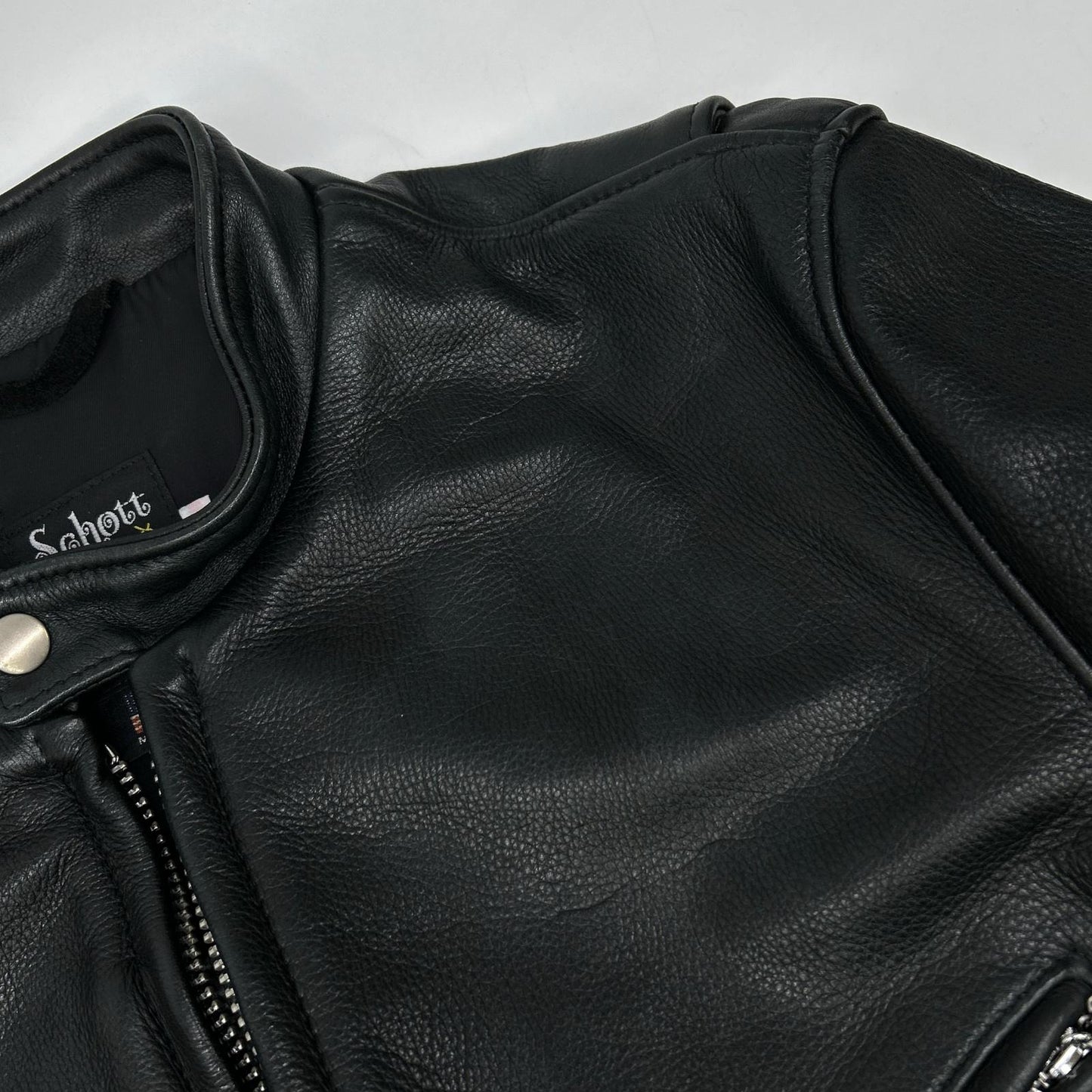 SCHOTT 肖特 25AW 7578 黑色 新裸牛皮 单排机车夹克 夹克