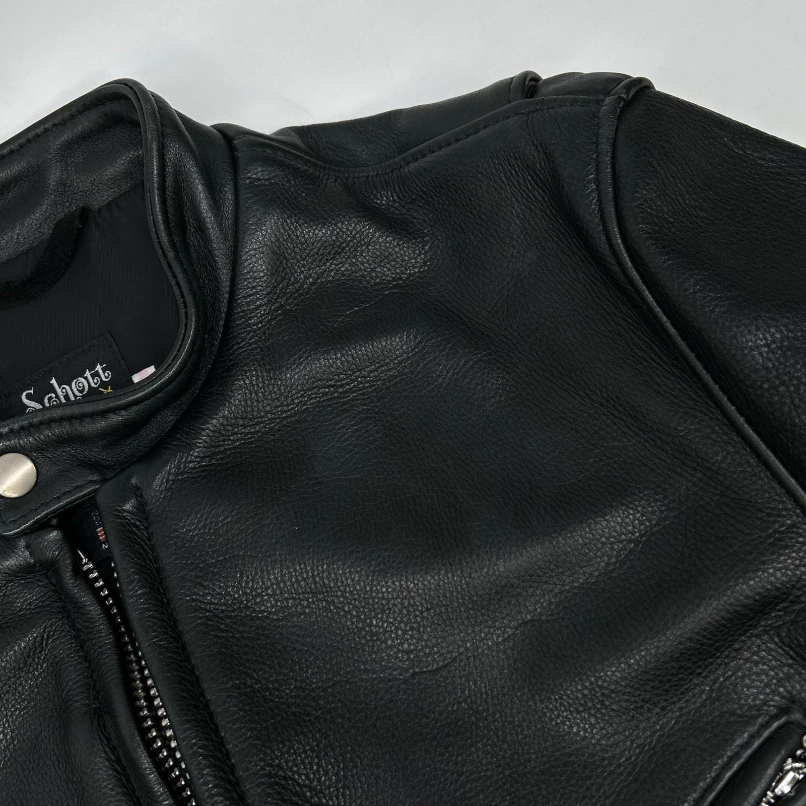 SCHOTT 肖特 25AW 7578 黑色 新裸牛皮 单排机车夹克 夹克