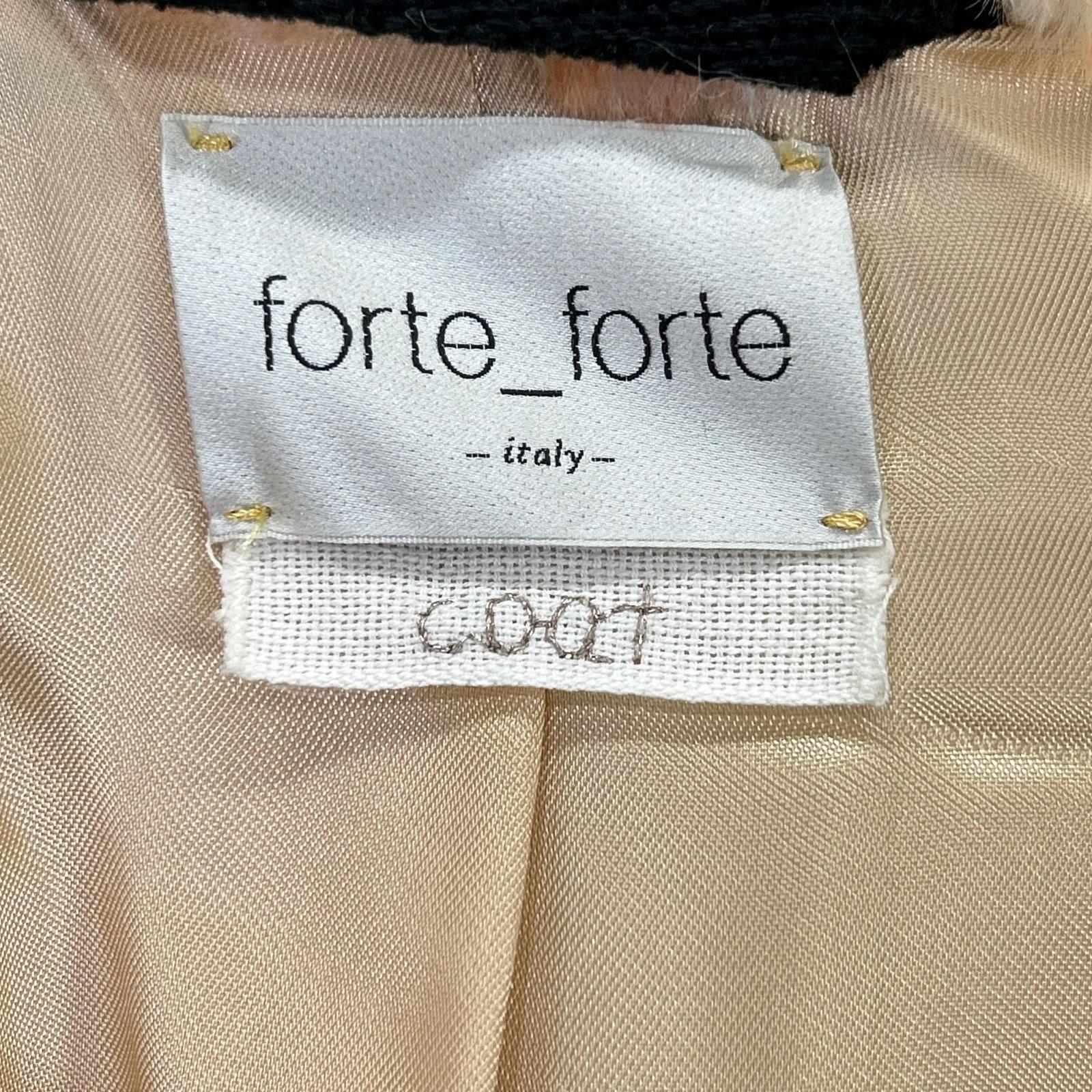 forte_forte フォルテ フォルテ ブラウン エコファー ロングスリーブ ガウンコート コート