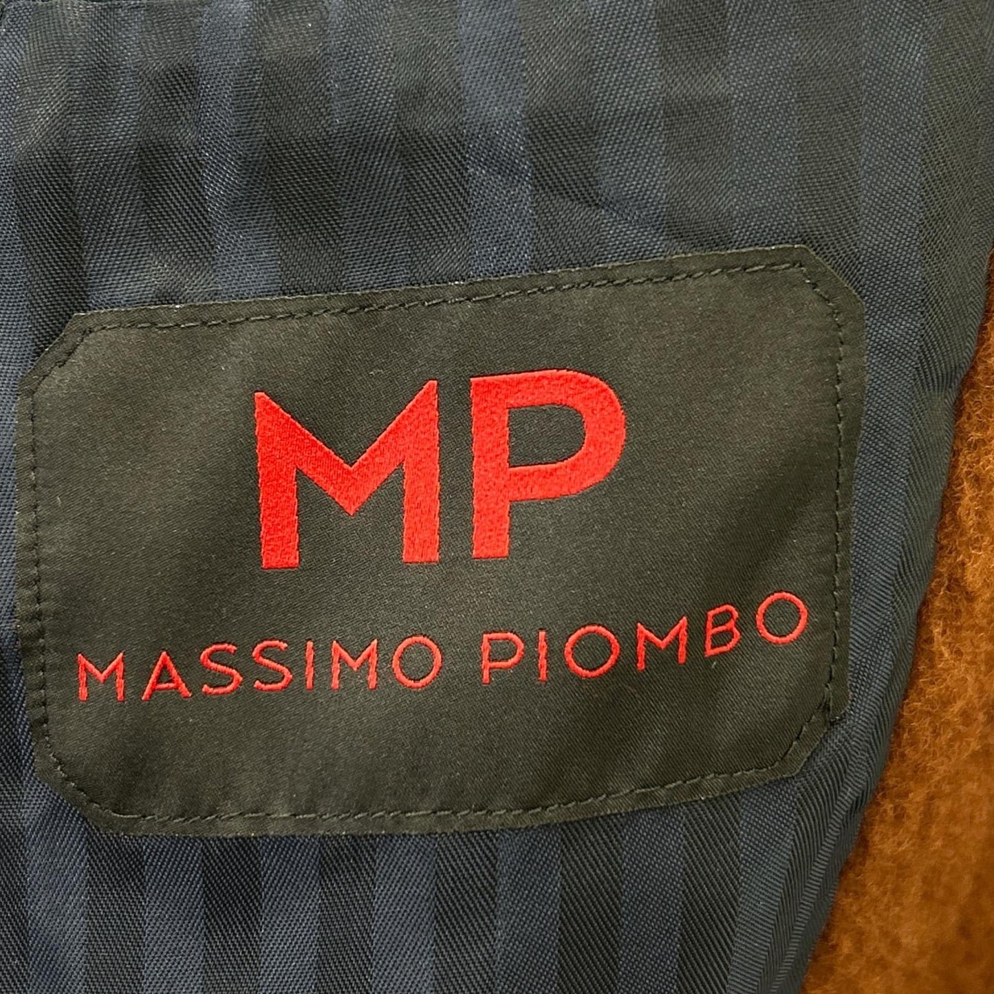 Mp Massimo Piombo マッシモピオンボ ﾌﾞﾗｳﾝ ｳｰﾙ100 ｸﾙﾐﾎﾞﾀﾝ CAPPATTO DOUGLAS ﾎﾞｱ ｺｰﾄ コート 50