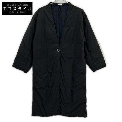 SAW01 CT801 Charcoal Nylon 1B Open Collar Down Coat S Women's