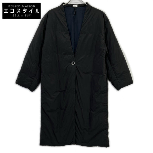 SAW01 CT801 Charcoal Nylon 1B Open Collar Down Coat S Women's