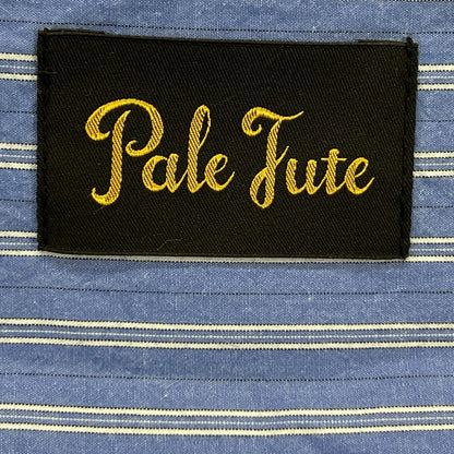 PALE JUTE PJ-2024AW-03 Light Blue Long Tail Shirt Striped Frill Shirt Blouse Top