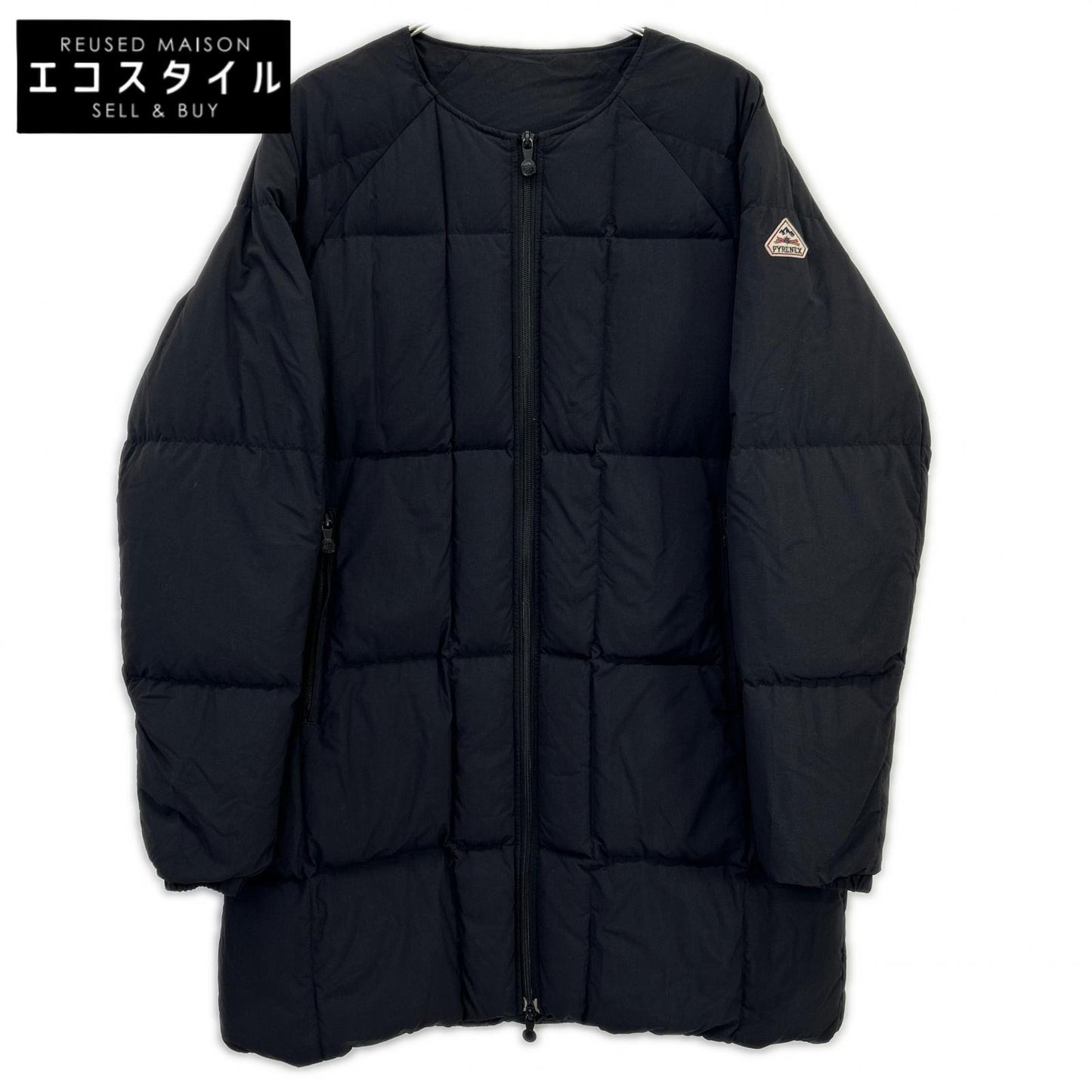 HMQ044 ﾌﾞﾗｯｸ NEIL ﾉｰｶﾗｰﾀﾞｳﾝｺｰﾄ コート L メンズ