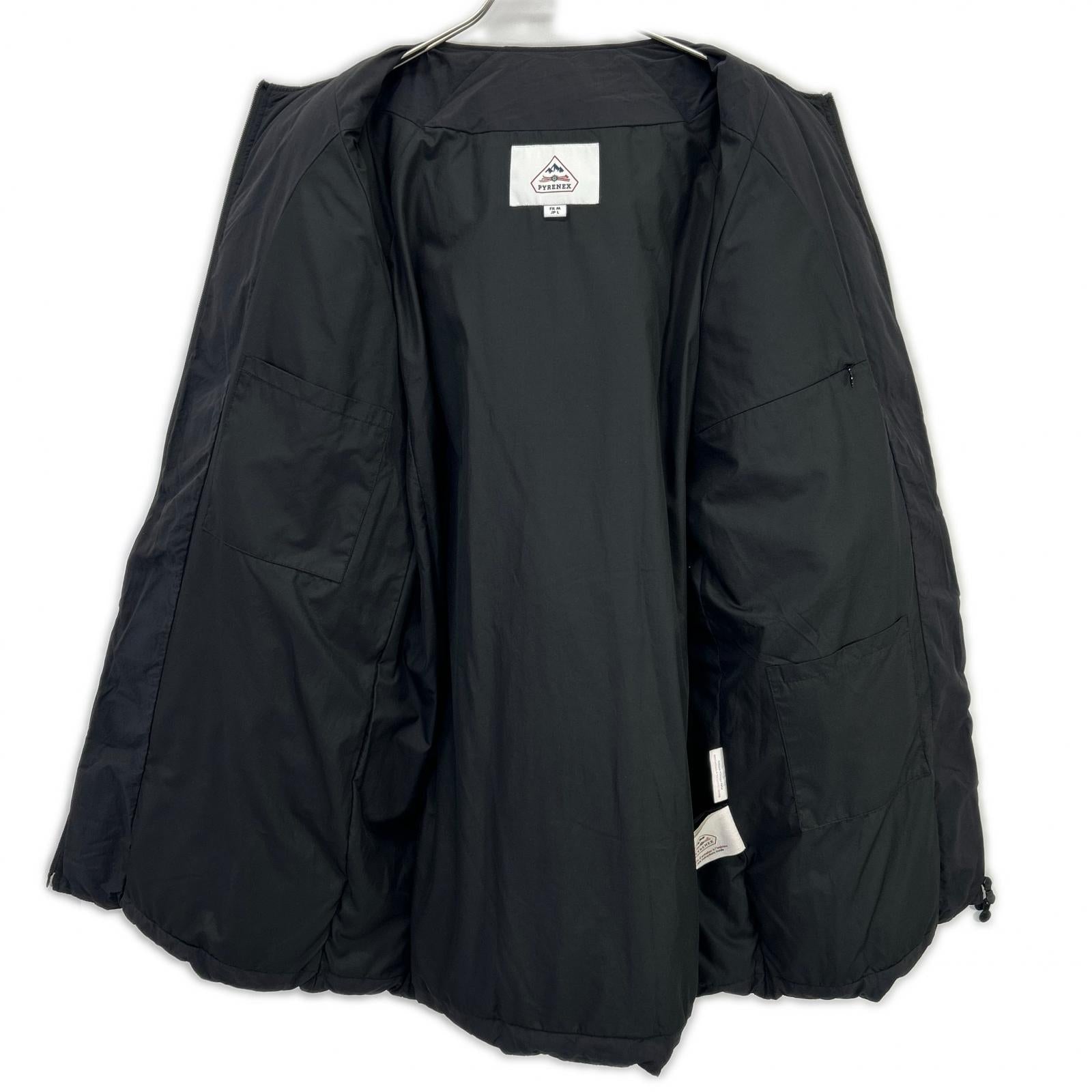 PYRENEX ピレネックス HMQ044 ブラック NEIL ノーカラーダウンコート コート