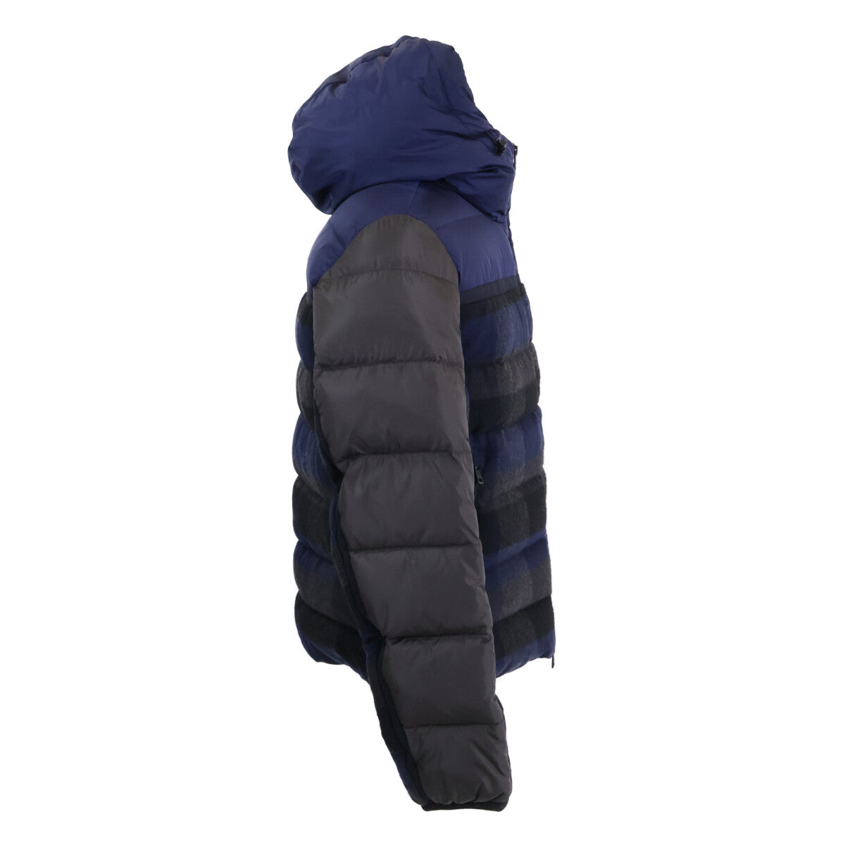 MONCLER モンクレール JULIO チェック ウールｘナイロン切替 フーディダウンジャケット ジャケット