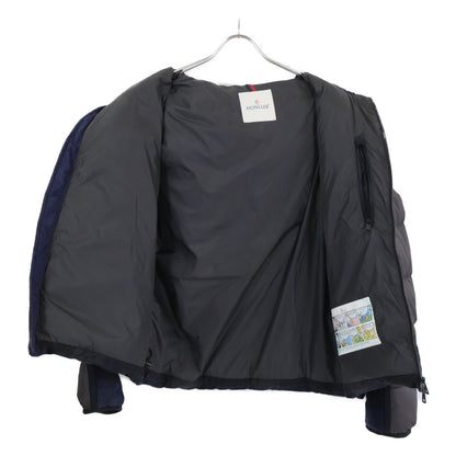 JULIO Check Wool x Nylon Switching Hooded Down Jacket Men's