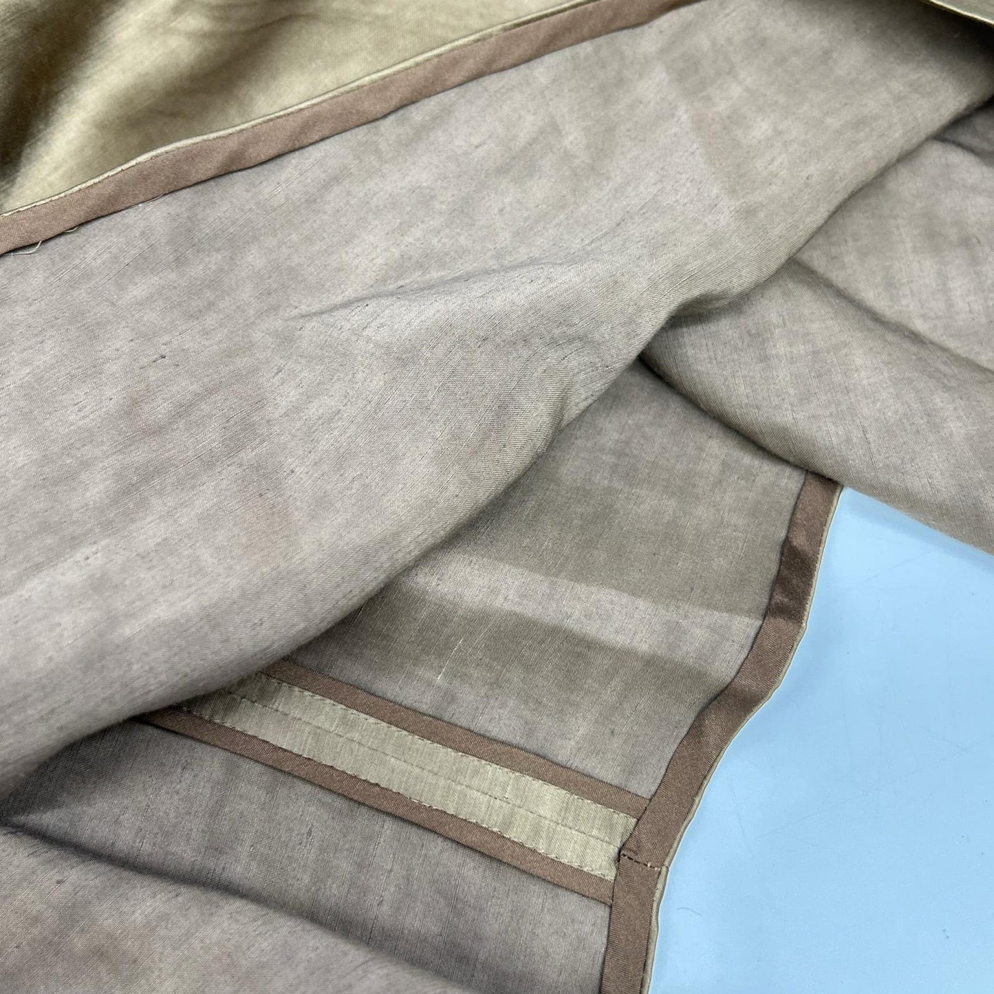 BLAMINK 7926-230-0172 Brown Rayon-Linen Sleeveless Satin Dress