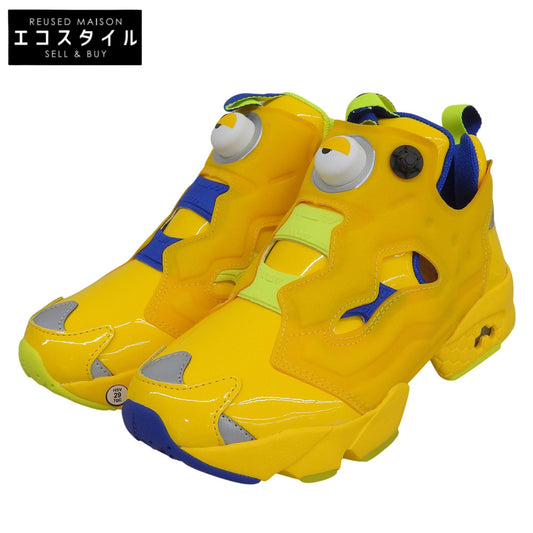 Reebok リーボック 新品同様 INSTAPUMP FURY MU ポンプフューリー スニーカー シューズ レディース イエロー 24.0cm シューズ