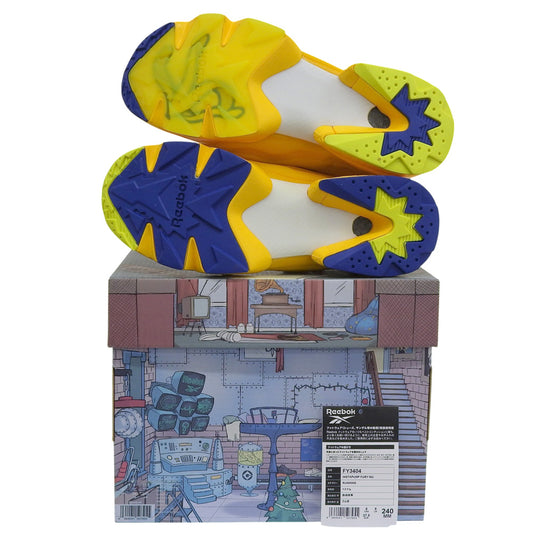 Reebok リーボック 新品同様 INSTAPUMP FURY MU ポンプフューリー スニーカー シューズ レディース イエロー 24.0cm シューズ